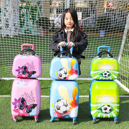Abs Cartoon Children'S Suitcase,18 Inch Baby Suitcase,Male Child Trolley Case,Universal Wheel