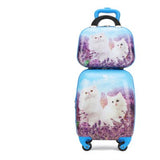 Abs Cartoon Children'S Suitcase,18 Inch Baby Suitcase,Male Child Trolley Case,Universal Wheel