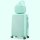 Wholesale!14 22Inches Korea Fashion Candy Color Purple Abs Hardside Case Trolley Travel Luggage Set