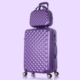 Wholesale!14 22Inches Korea Fashion Candy Color Purple Abs Hardside Case Trolley Travel Luggage Set