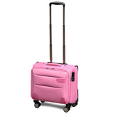 High Quality 16Inches Boarding Nylon Trolley Luggage On Universal Wheels With Aluminum Alloy Rod