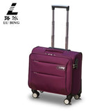 High Quality 16Inches Boarding Nylon Trolley Luggage On Universal Wheels With Aluminum Alloy Rod