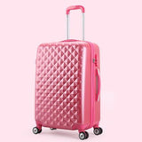 Wholesale!24Inches Abs+Pc Hardside Travel Luaggage Bags On Universal Wheels,Female Pink Green