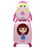 Carrylove Cartoon Luggage Series 18 Inch Pc Handbag And  Rolling Luggage  Gifts For Children