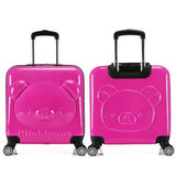Travel Tale 100% Pc 18 Inch Rolling Luggage Spinner Easily Cartoon Bear Luggage Suitable For