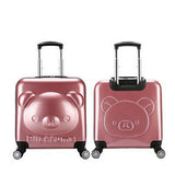 Travel Tale 100% Pc 18 Inch Rolling Luggage Spinner Easily Cartoon Bear Luggage Suitable For