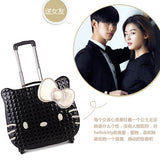 Hotsale!18Inches Pink Pu Hello Kitty Children Trolley Luggage,High Quality Cartoon Animation Lovely