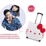 Hotsale!18Inches Pink Pu Hello Kitty Children Trolley Luggage,High Quality Cartoon Animation Lovely