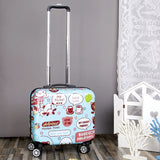 Carry On Luggage 18 Inch Spinner Cartoon Unisex Kids Luggage Wearproof Suitcases And Travel Bags