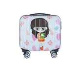 Carry On Luggage 18 Inch Spinner Cartoon Unisex Kids Luggage Wearproof Suitcases And Travel Bags