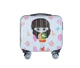 Carry On Luggage 18 Inch Spinner Cartoon Unisex Kids Luggage Wearproof Suitcases And Travel Bags