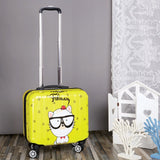 Carry On Luggage 18 Inch Spinner Cartoon Unisex Kids Luggage Wearproof Suitcases And Travel Bags