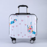 Carry On Luggage 18 Inch Spinner Cartoon Unisex Kids Luggage Wearproof Suitcases And Travel Bags