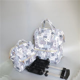 New Arrival!18Inches Canvas Travel Bag Set,Mother&Son Travel Luggage Set On Universal