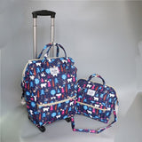 New Arrival!18Inches Canvas Travel Bag Set,Mother&Son Travel Luggage Set On Universal