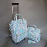 New Arrival!18Inches Canvas Travel Bag Set,Mother&Son Travel Luggage Set On Universal