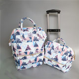 New Arrival!18Inches Canvas Travel Bag Set,Mother&Son Travel Luggage Set On Universal