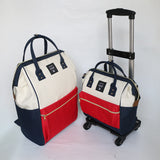 New Arrival!18Inches Canvas Travel Bag Set,Mother&Son Travel Luggage Set On Universal