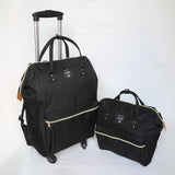 New Arrival!18Inches Canvas Travel Bag Set,Mother&Son Travel Luggage Set On Universal