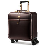 Retro Rolling Luggage Set Spinner Women Trolley Case 24Inch Travel Suitcase Set Wheels 20Inch Pvc