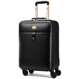 Retro Rolling Luggage Set Spinner Women Trolley Case 24Inch Travel Suitcase Set Wheels 20Inch Pvc