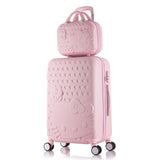 Hello Kitty Luggage Bag,Children Women Suitcase Set,Abs Cartoon Travel Box,Rolling Trolley Hardcase