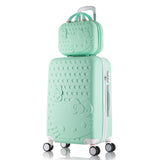 Hello Kitty Luggage Bag,Children Women Suitcase Set,Abs Cartoon Travel Box,Rolling Trolley Hardcase