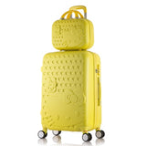 Hello Kitty Luggage Bag,Children Women Suitcase Set,Abs Cartoon Travel Box,Rolling Trolley Hardcase