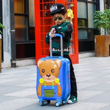 Children'S Trolleycase,Child Boarding Luggage,Universal Wheel Baby Cute Travel Suitcase,Password