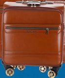 Men'S And Women'S Travel Luggage Waterproof Pu Suitcase 16" 20" 24" Leather Travel Case Pulley Cart