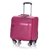 Men'S And Women'S Travel Luggage Waterproof Pu Luxury Suitcase 18Inch Leather Travel Case Pulley