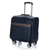 Men'S And Women'S Travel Luggage Waterproof Pu Luxury Suitcase 18Inch Leather Travel Case Pulley