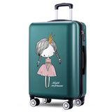 Women Lovely Travel Suitcase 20Inch Boarding Box 26 Inch Rolling Luggage Girls Spinner Travel Bag