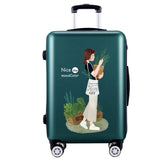 Women Lovely Travel Suitcase 20Inch Boarding Box 26 Inch Rolling Luggage Girls Spinner Travel Bag