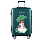 Women Lovely Travel Suitcase 20Inch Boarding Box 26 Inch Rolling Luggage Girls Spinner Travel Bag