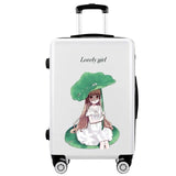 Women Lovely Travel Suitcase 20Inch Boarding Box 26 Inch Rolling Luggage Girls Spinner Travel Bag