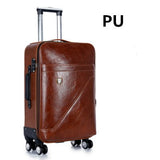 Pu Trolley Case,Universal Wheel Suitcase,Oxford Password Box,Large Capacity Valise,20"Boarding