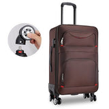 Pu Trolley Case,Universal Wheel Suitcase,Oxford Password Box,Large Capacity Valise,20"Boarding