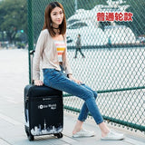 Pu Trolley Case,Universal Wheel Suitcase,Oxford Password Box,Large Capacity Valise,20"Boarding