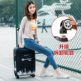 Pu Trolley Case,Universal Wheel Suitcase,Oxford Password Box,Large Capacity Valise,20"Boarding