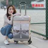 Pu Trolley Case,Universal Wheel Suitcase,Oxford Password Box,Large Capacity Valise,20"Boarding