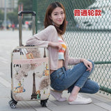 Pu Trolley Case,Universal Wheel Suitcase,Oxford Password Box,Large Capacity Valise,20"Boarding