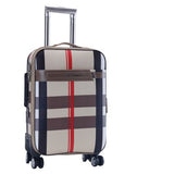 Pu Trolley Case,Universal Wheel Suitcase,Oxford Password Box,Large Capacity Valise,20"Boarding