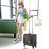 16" Travel Rolling Luggage Bag On Wheel Rolling Suitcase Spinner Trolley Luggage Women & Men Travel