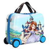 Kids Luggage Spinner Unisex Suitcase Multifunction Sitting Travel Luggage Set Cartoon Carry On