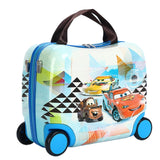 Kids Luggage Spinner Unisex Suitcase Multifunction Sitting Travel Luggage Set Cartoon Carry On