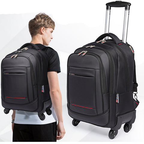 Rolling 20" Luggage Spinner Backpack Shoulder Travel Bag High Capacity Man Suitcase Wheels