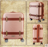 Wholesale!20 24Inches Abs Hardside Case Retro Trolley Luggage On Universal Wheels,High Quality