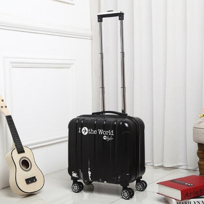 18-Inch Mirror Boarding Luggage, Cartoon Trolleycase ,Abs+Pcfemale Box ,Universal Wheel Small
