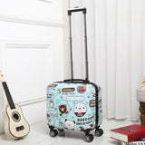 18-Inch Mirror Boarding Luggage, Cartoon Trolleycase ,Abs+Pcfemale Box ,Universal Wheel Small